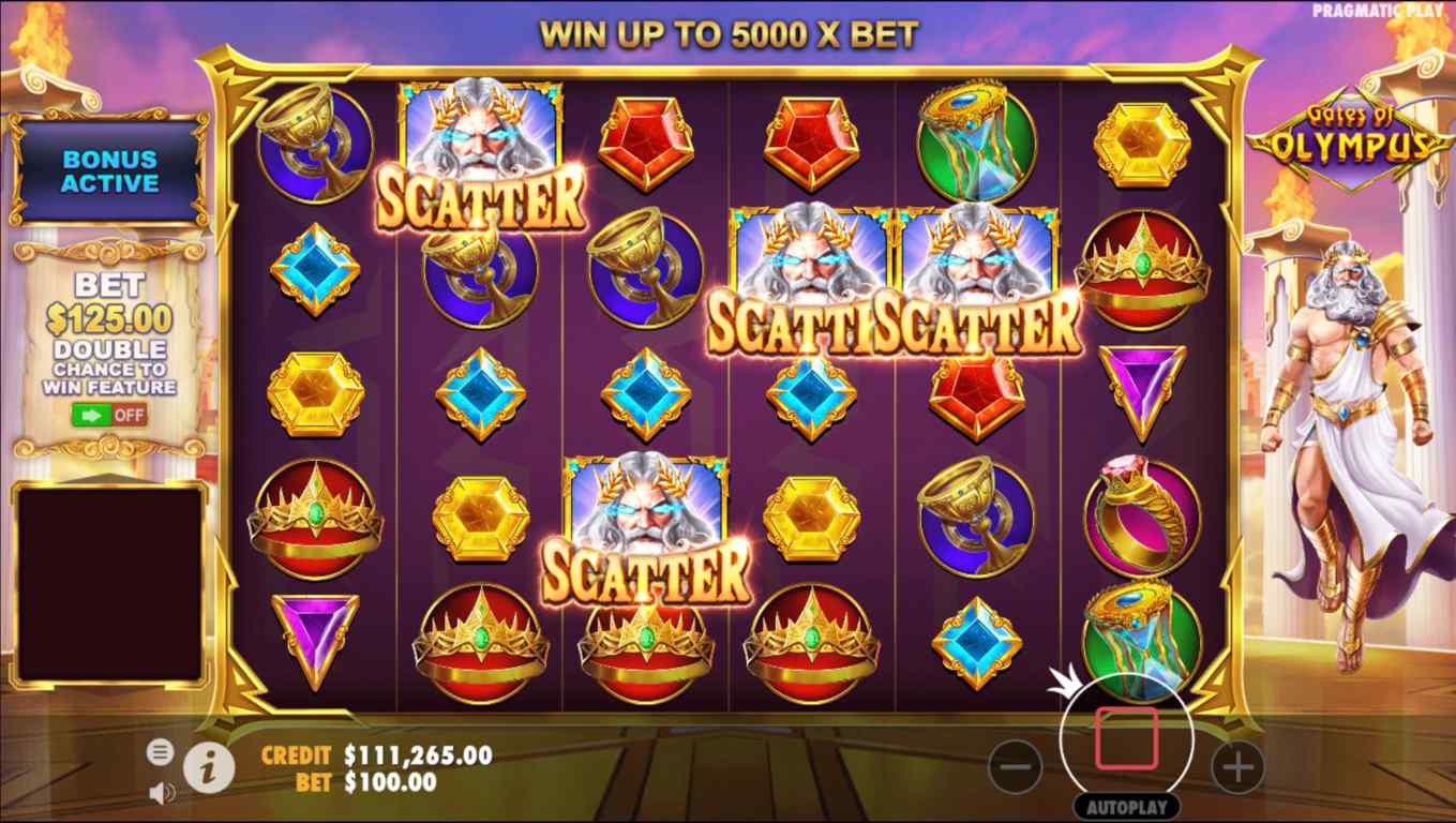 scatter free spin round in slot gates of olympus